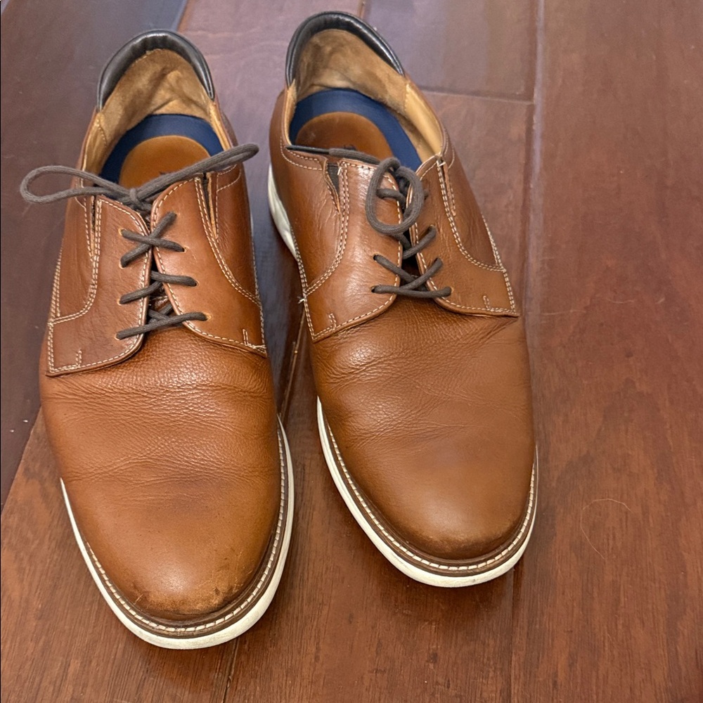Men's Brown Leather Derby Shoes - Casual Comfort